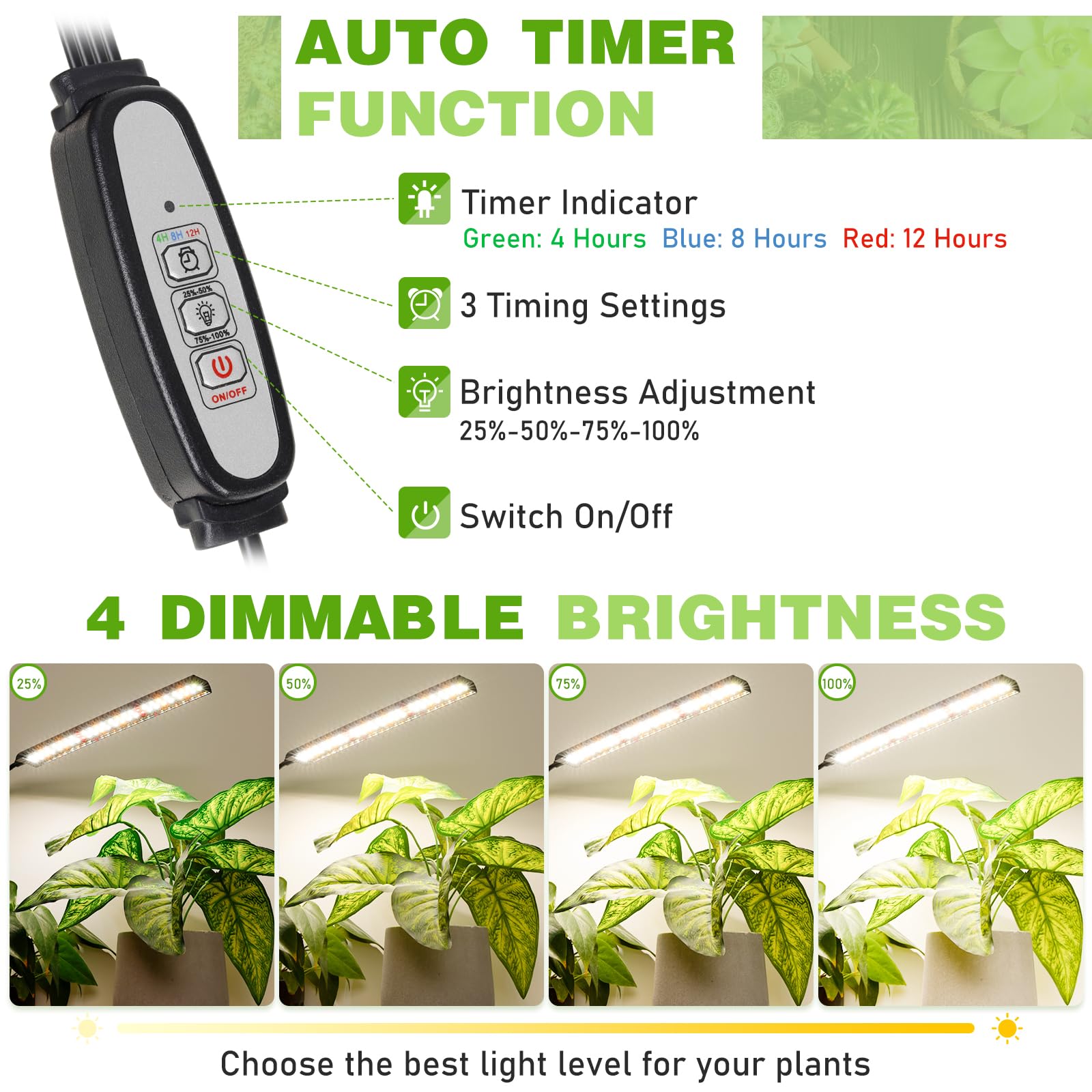 Amazon.com : FOXGARDEN Grow Lights Full Spectrum, Four-Head